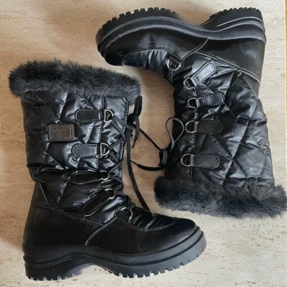 Olang quilted boots with retractable cleats in size 39 (8) - Picture 1 of 16